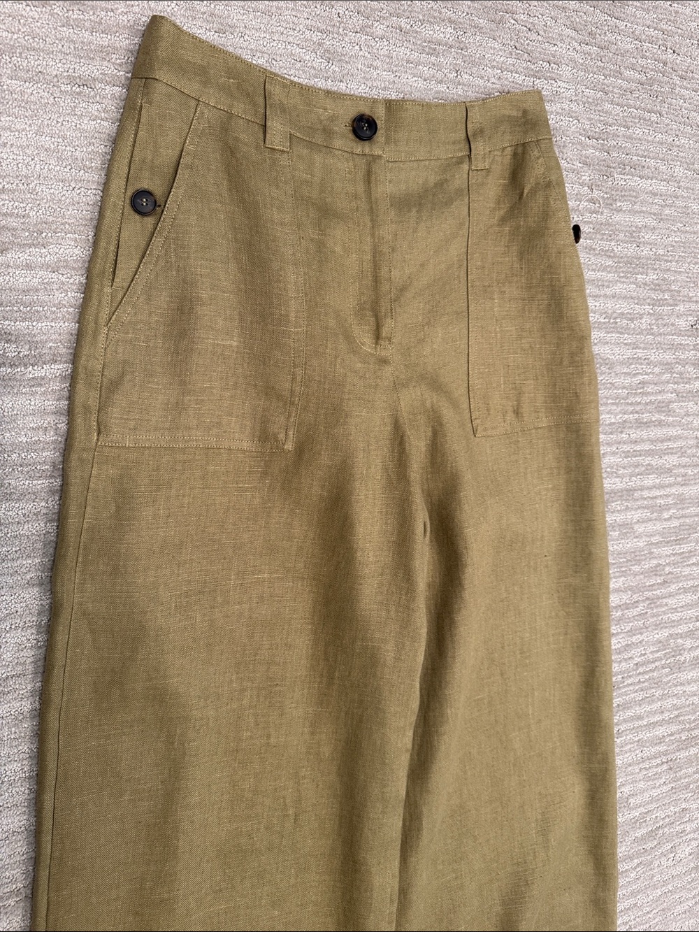 Reiss Ashby Wide Leg Linen Pants Size 4 - Picture 7 of 12